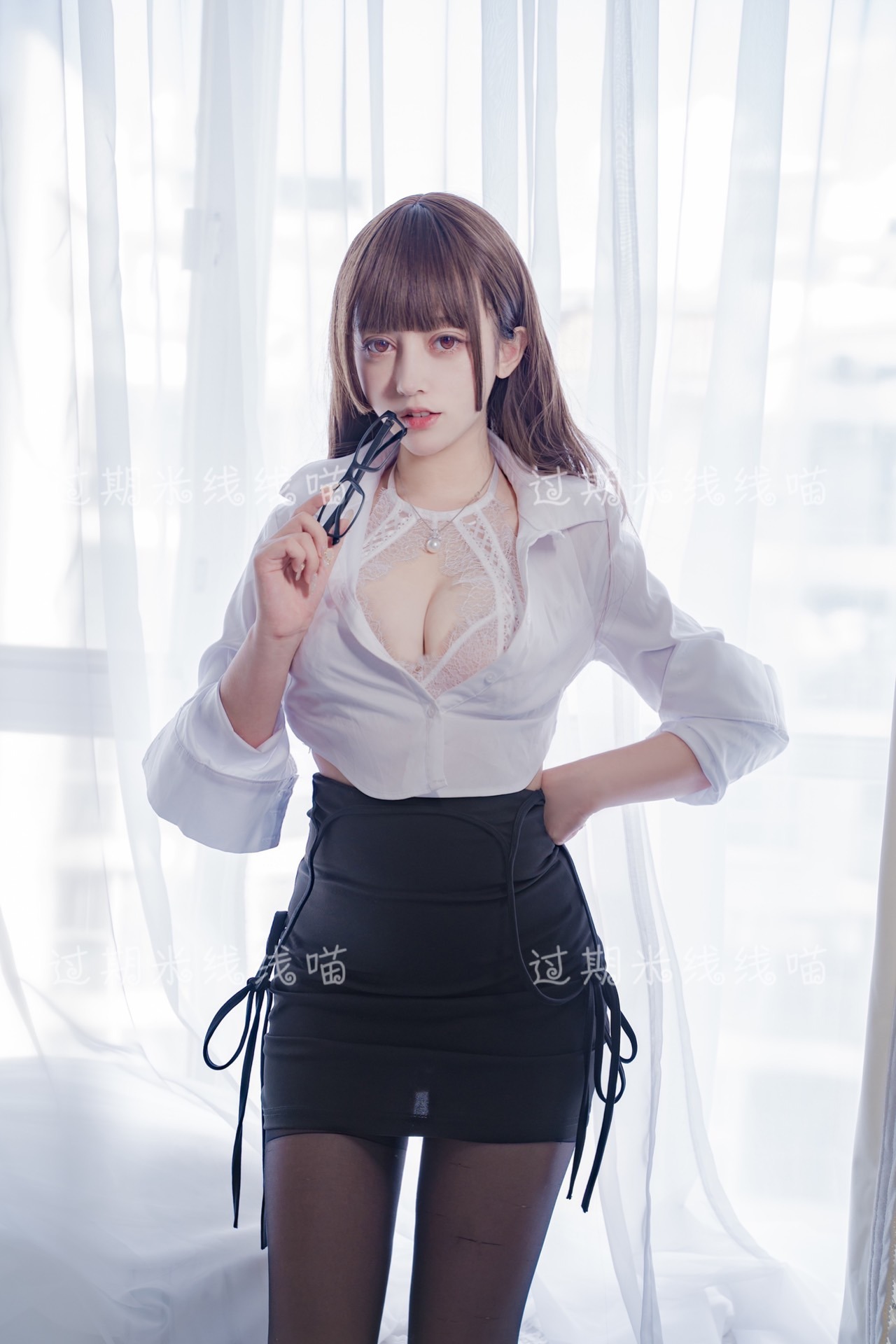 过期米线线喵 - NO.047 白色 [40P]-XikXak